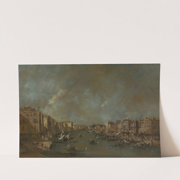 View of the Grand Canal from the Ponte di Rialto (after 1775) by Francesco Guardi