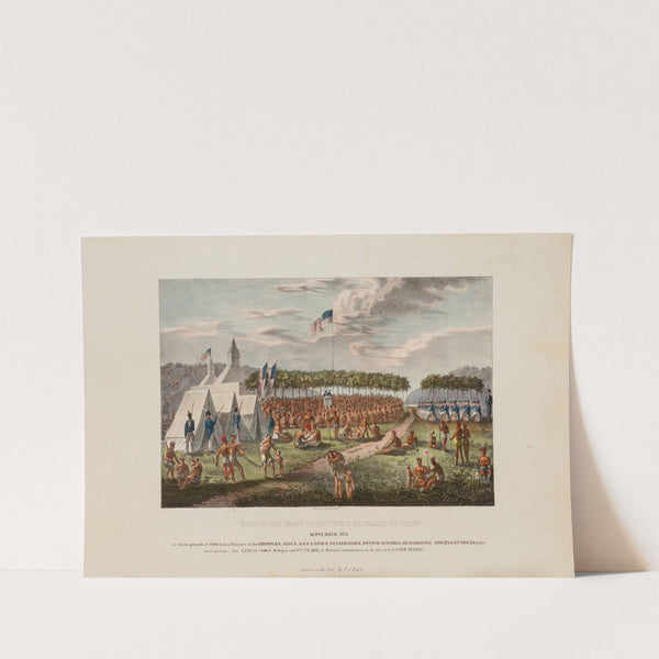 View of the Great Treaty Held at Prairie Du Chien, September 1825 (1835) by James Otto Lewis
