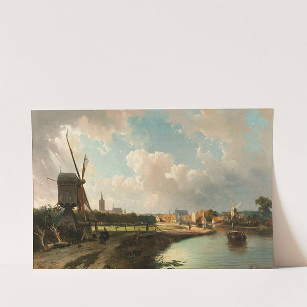 View of The Hague from the Delftse Vaart in the Seventeenth Century (1852) by Cornelis Springer