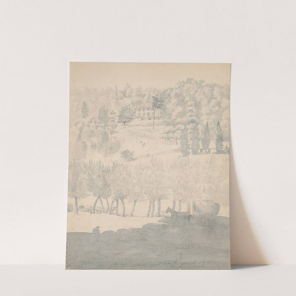 View of the house of Victor DuPont from the opposite side of the Brandywine Creek by John Rubens Smith