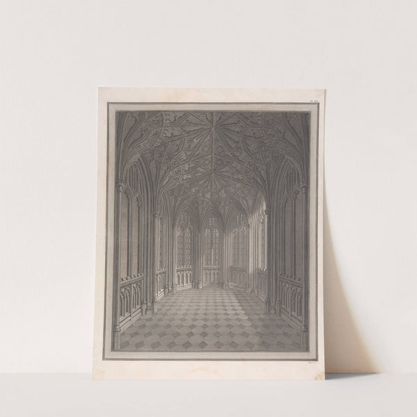 View of the Inside of a Small Chapel on the West Side of the Area of the Cloisters of St Stephen's Chapel, Westminster by John Topham