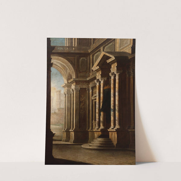 View of the Interior of a Building by Leonardo Coccorante