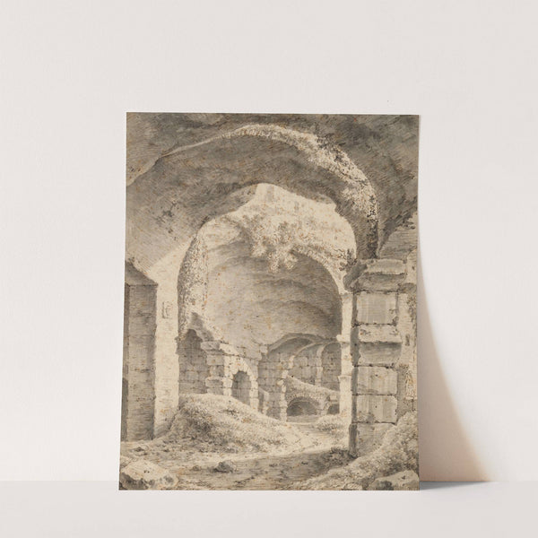 View of the interior of the Colosseum, Rome by Johann Franz Ermels