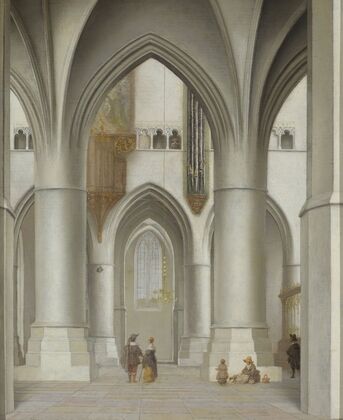 View of the interior of the St. Bavo Church in Haarlem (1635)