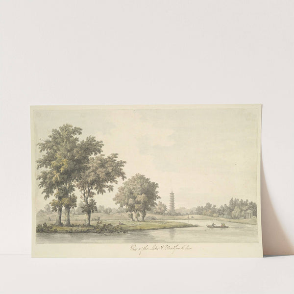 View of the Lake and the Island from the Lawn at Kew (1763) by William Marlow