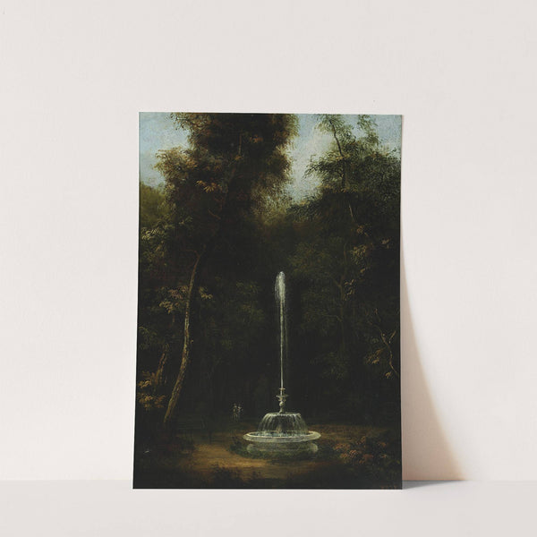 View of the Łazienki Park with a fountain II by Kazimierz Wojniakowski