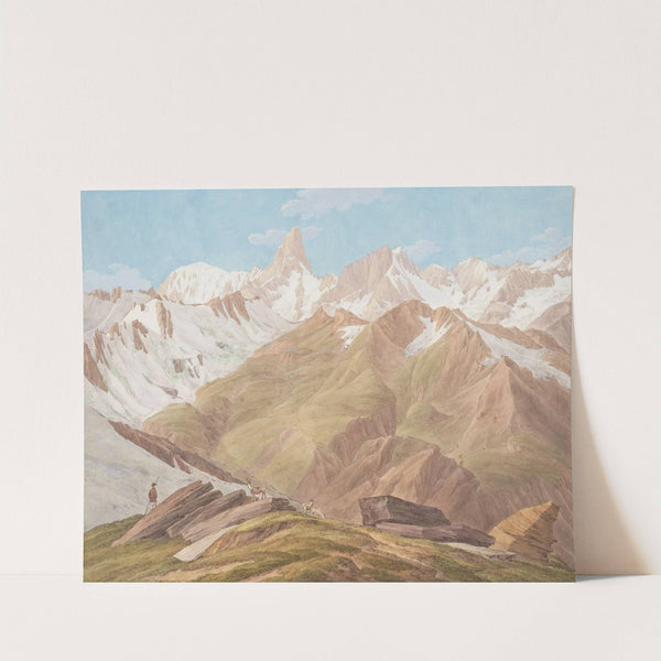 View of the Massif of Mont Blanc by Jean-Antoine Linck