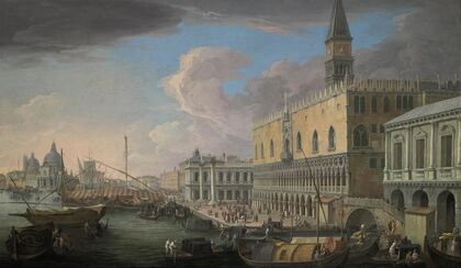 View of the Molo, Venice, looking West