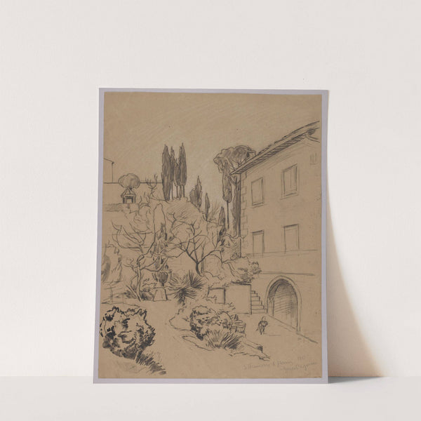 View of the Monastery of St Francis in Florence (1887) by Hans Thoma