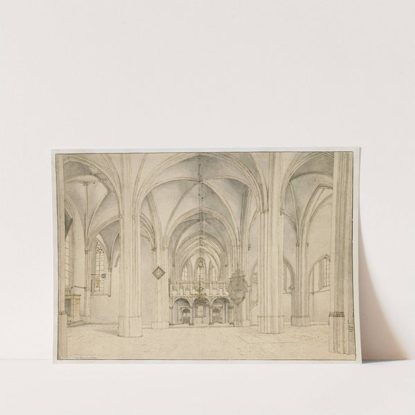 View of the Nave and Choir of the Sint-Cunerakerk, Rhenen, Looking East by Pieter Jansz Saenredam