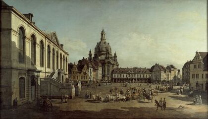 View of the Neumarkt in Dresden from the Jüdenhofe (1749)
