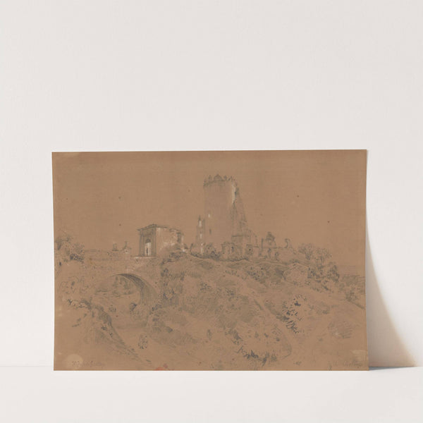 View of the Ossoliński Family Castle in Ossolin (1852) by Wojciech Gerson