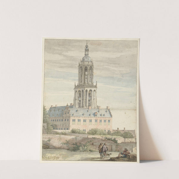View of the Palace of Frederik V, Elector Palatine, and the Sint-Cunerakerk, Rhenen by Pieter Jansz Saenredam