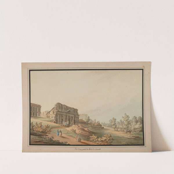 View of the park buildings in Łazienki Park by Zygmunt Vogel