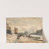 View of the Pont des Arts and Île de la Cité from the Quai du Louvre, Paris by Thomas Shotter Boys