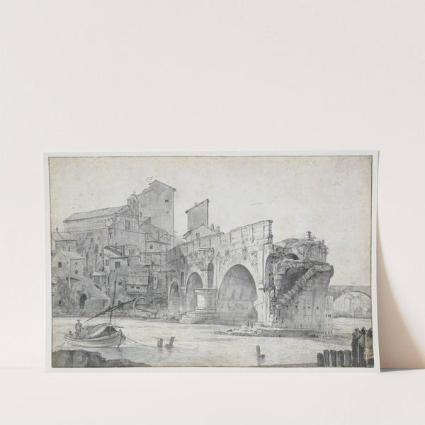 View of the Ponte Rotto in Rome, Seen from the East by Jan Asselijn