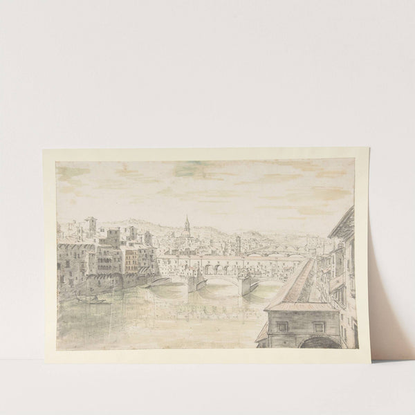 View of the Ponte Vecchio, Florence by Israel Silvestre