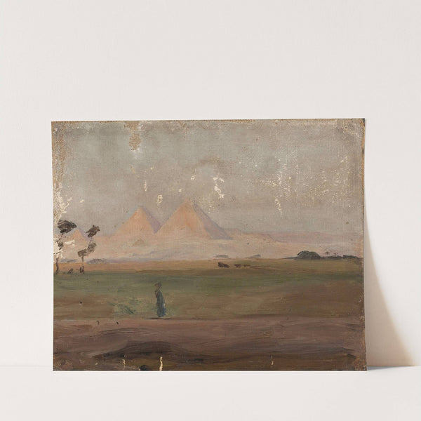 View of the pyramids. From the journey to Egypt by Jan Ciągliński