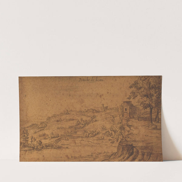 View of the Rhone river near Saint-Genis-Laval, south of Lyons (after 1667) by Michiel van Overbeek