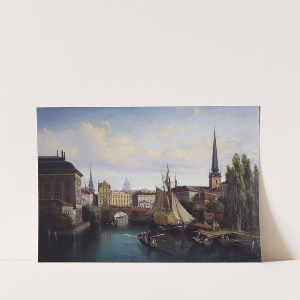 View of the Riddarholmskanalen, Stockholm, 1835 by Gustaf Wilhelm Palm