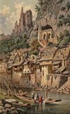 View of the Rock Church and Castle Ruins in Idar-Oberstein