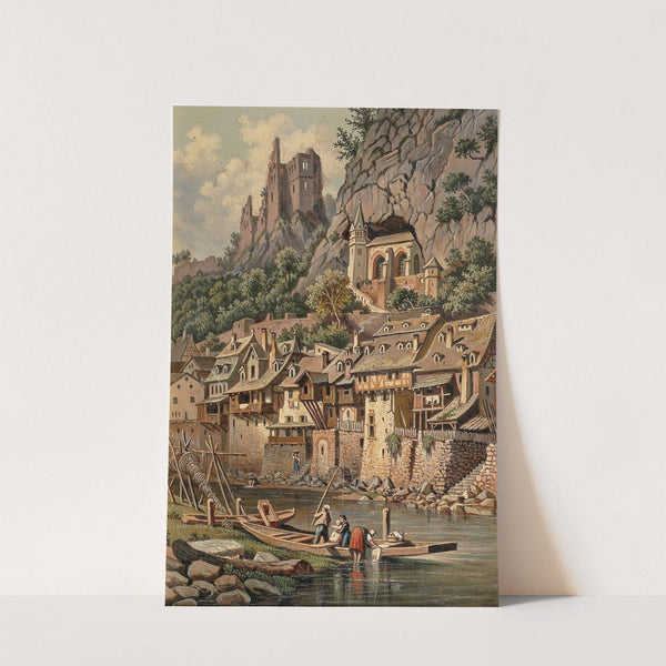 View of the Rock Church and Castle Ruins in Idar-Oberstein by Hubert Sattler