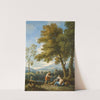 View of the Roman Campagna with Figures Conversing by Jan Frans Van Bloemen