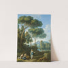 View of the Roman Campagna with Figures Conversing by Jan Frans Van Bloemen
