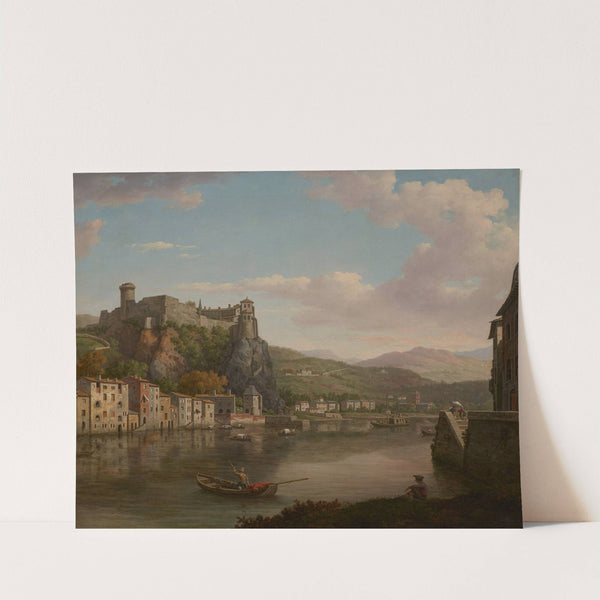View of the Saône and the Château Pierre-Scize (Lyon, France) (late 18th century) by William Marlow