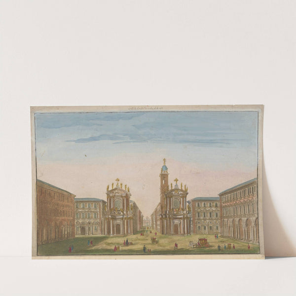 View of the St. Charles square in Turin (1750)