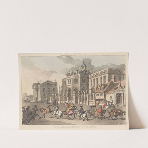 View of the Theatre, Printing House &c., Oxford (1810) by Thomas Rowlandson