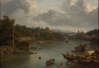 View of the Tiber from the south – Ripa Grande