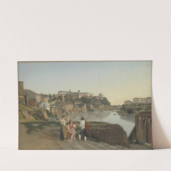 View of the Tiber towards the Aventin Hill in Rome (1813 – 1815) by Christoffer Wilhelm Eckersberg