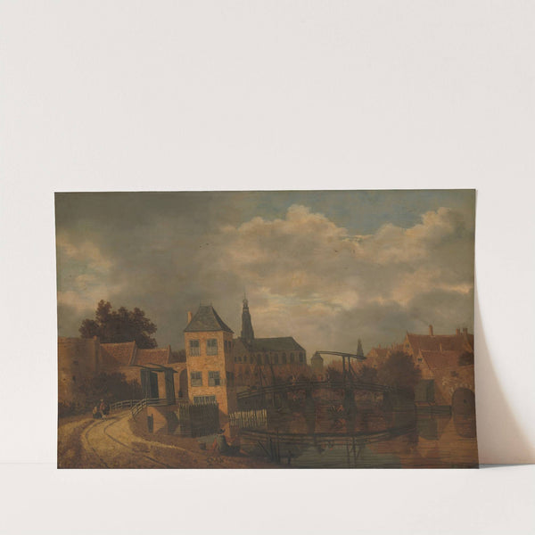 View of the Town of Haarlem, taken from the Spaarne River, showing the Eendjespoort by Balthasar van der Veen