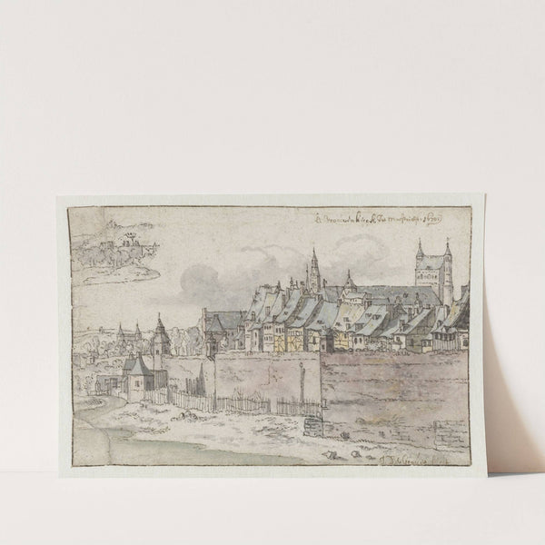 View of the Walls of Maastricht with the Onze-Lieve-Vrouwekerk in the Background by Josua de Grave