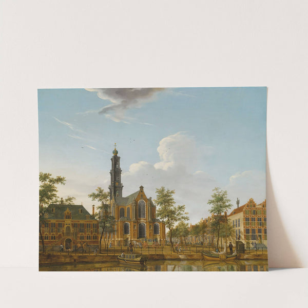 View Of The Westerkerk Seen From Across The Keizersgracht, Amsterdam by Isaac Ouwater