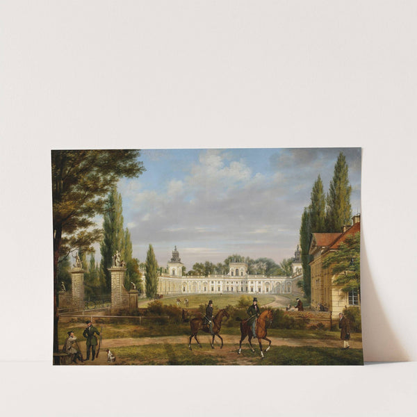 View of the Wilanów Palace from the entrance (1833) by Wincenty Kasprzycki