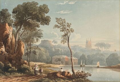 View of Totnes, from the River Dart, South Devon — size preview