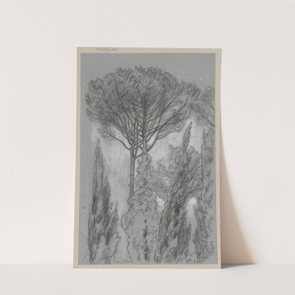 View of trees in Florence (1887) by Hans Thoma