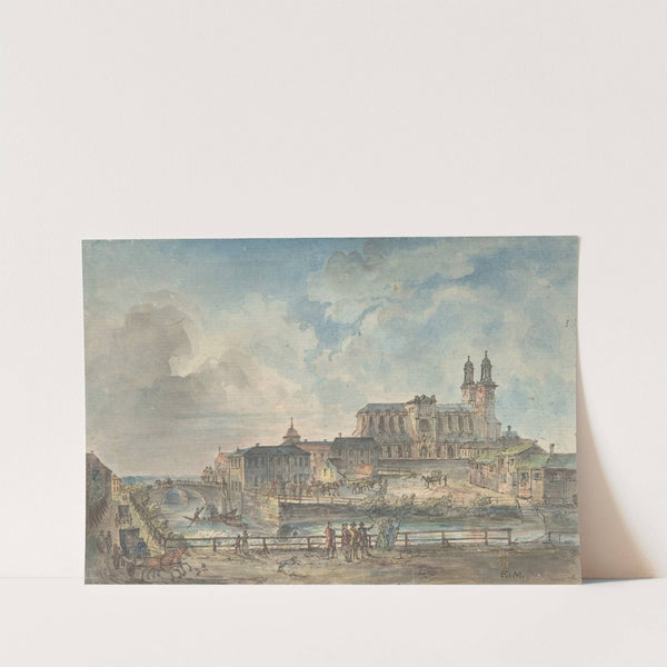 View of Uppsala cathedral from the North by Elias Martin