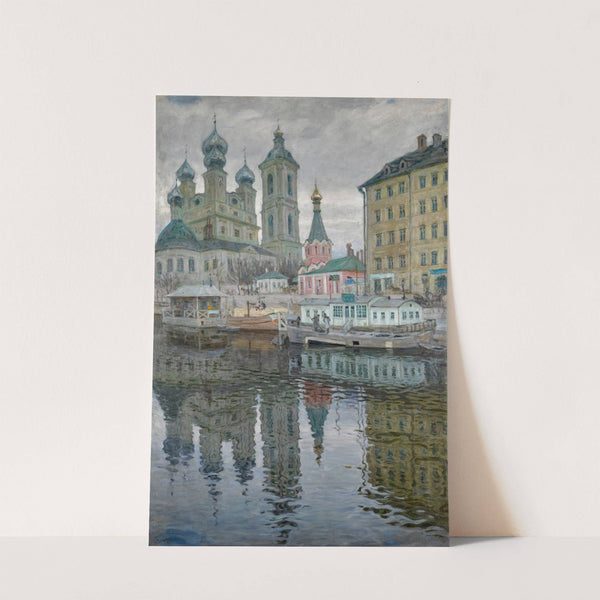 View of Vasilievsky Island with the Church of the Annunciation (1910) by Arnold Borisovich Lakhovsky