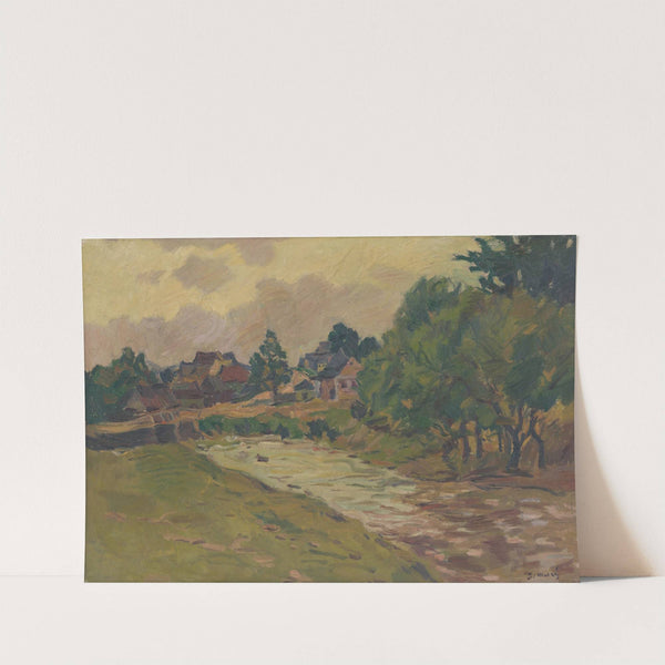 View of Važec from the Važec Brook by Gustáv Mallý