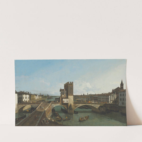 View of Verona with the Ponte delle Navi (1745-1747) by Bernardo Bellotto