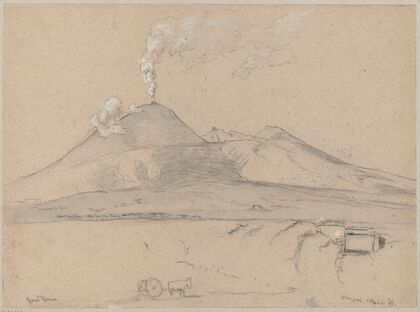 View of Vesuvius from the side of Pompeii (1880)