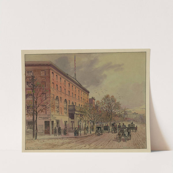 View of Washington looking down Pennsylvania Ave. toward unfinished Capitol. National Hotel on left, no. 2 by A. Meyer