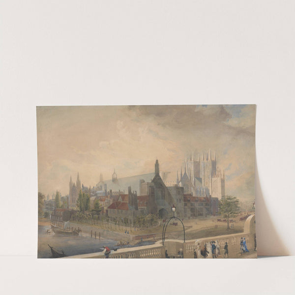 View of Westminster Hall and Abbey from the Bridge by John Gendall
