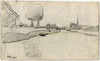 View on a waterway and village