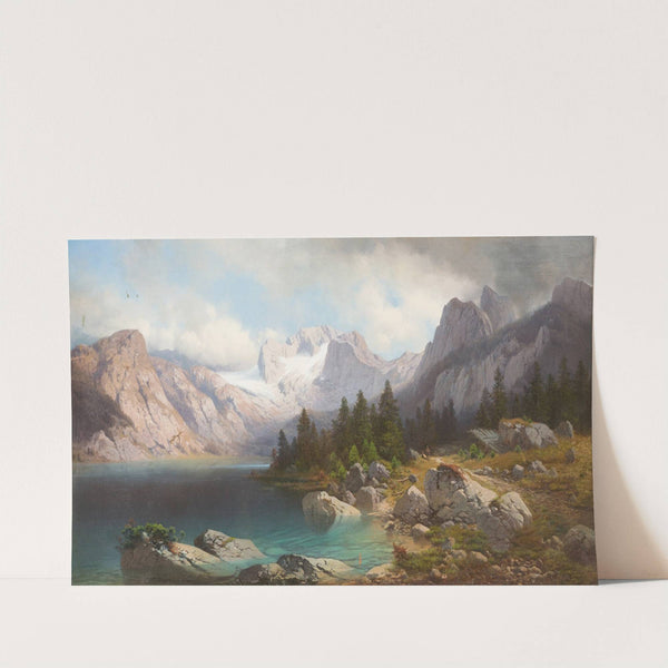 View on mount Zugspitze and lake Eibsee by Carl Millner