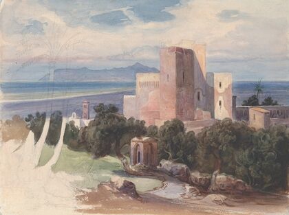 View on Terracina with Mount Circeo