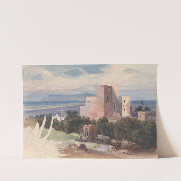 View on Terracina with Mount Circeo (mid-19th century) by Karl von Blaas